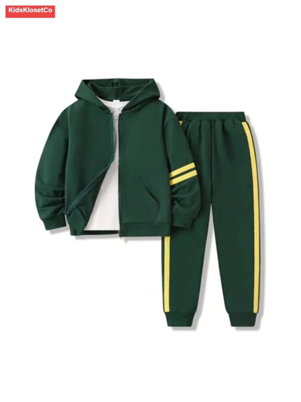 Boys 2 Piece Sweatsuit Set Zip Up Hoodie and Pants Fall Winter Outfits